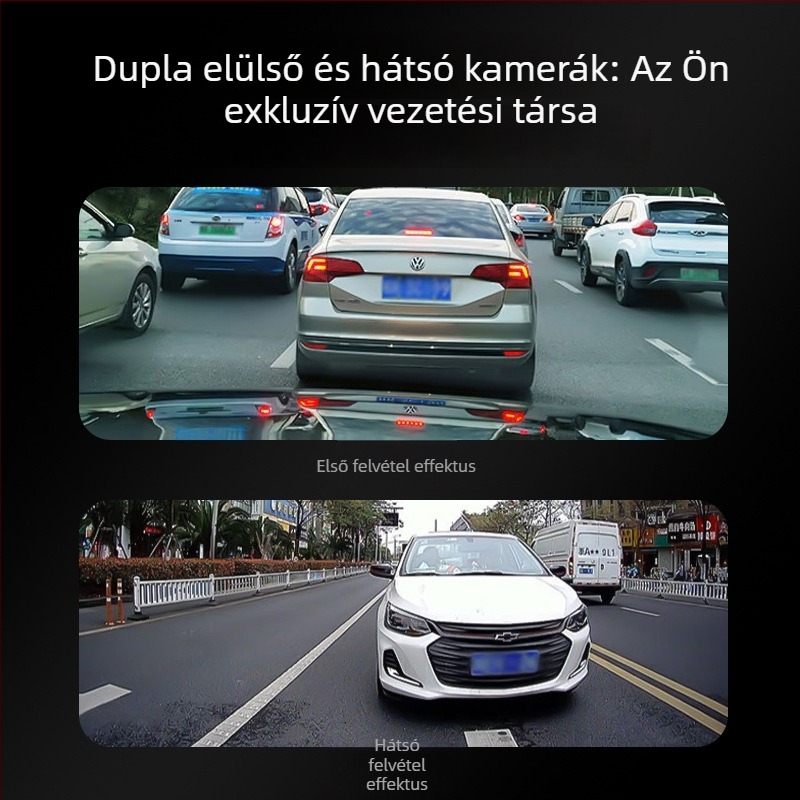 Motorkerékpár CarPlay egység elő- és hátsó dupla kamerával, navigációval és GPS guminyomás-figyeléssel