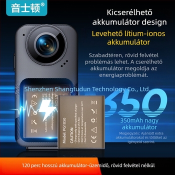 Inston S8 360° mellkasra szerelt akciókamera motorkerékpárhoz, TF tárhely, 4800 felbontás, 96 perc akkumulátor-élettartam