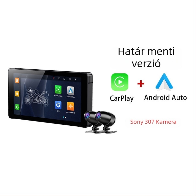 Motorkerékpár CarPlay rögzítő MT118 – 5MP, 170° látószög, Loop Video, USB/HDMI
