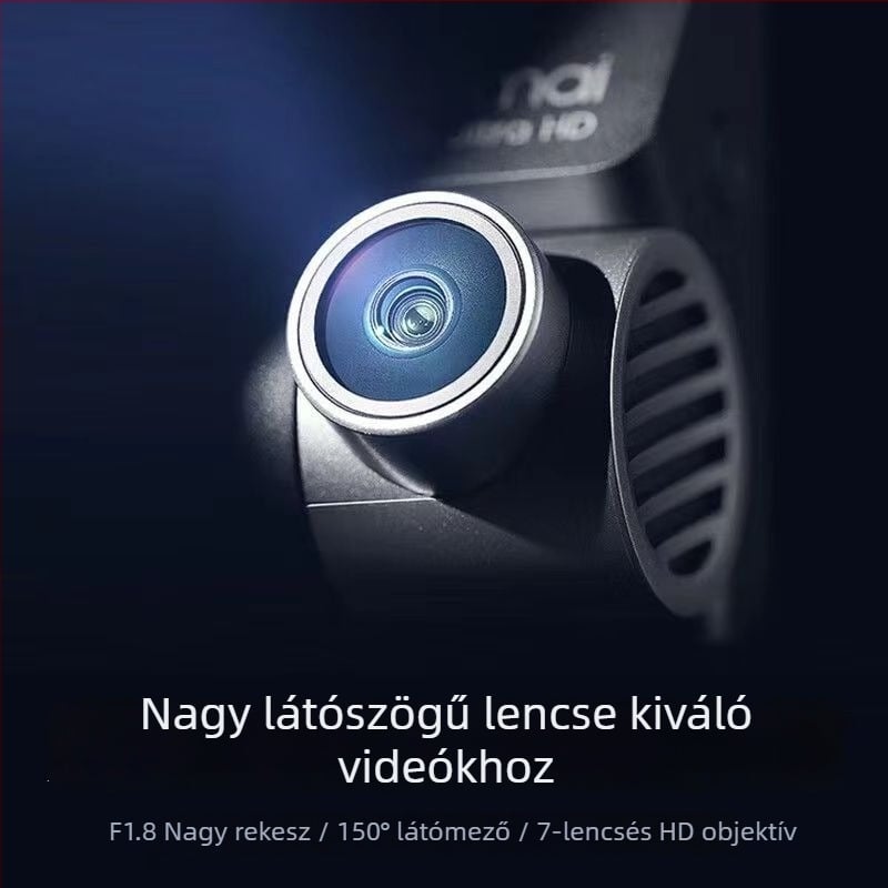 A810 autós dash kamera, 2160P 4K, elöl és hátul kettős felvétel, beépített GPS, 150° látómező