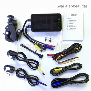MT003 motorkerékpár dash cam, dupla objektív, 140° látószög, 5MP szenzor, TF-kártya 64GB-ig támogatott, előre- és hátsó szerelés