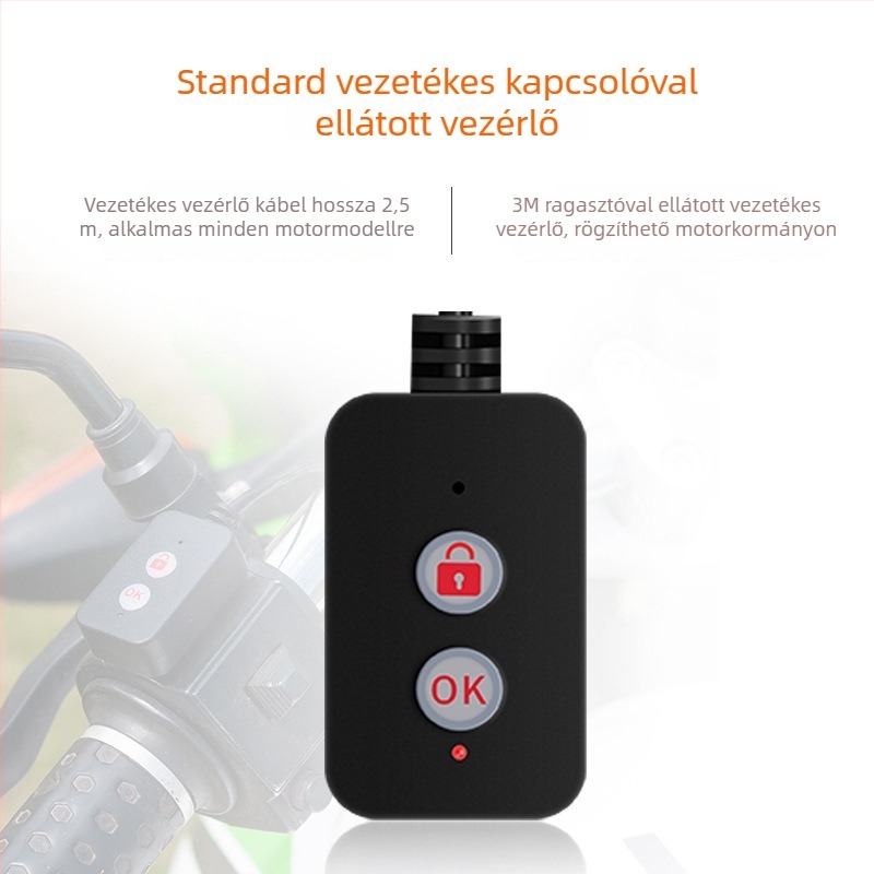 MT30 motorkerékpáros fedélzeti kamera – elöl és hátul dupla objektívvel, 1080p, 150° széles látószög, F2.0, microSD 32GB-ig, vízálló