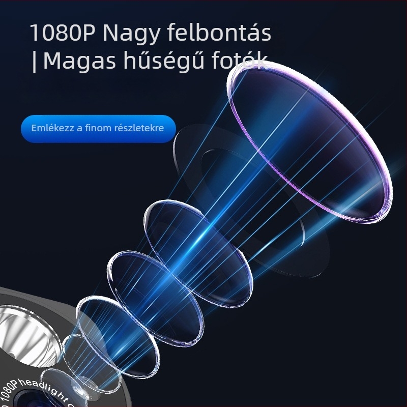 Fejre szerelt HD kamera D8, 90° látómező, 128 GB, 16 óra felvétel, SD-kártya támogatás