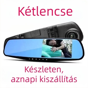 Classic Jiuyi 4,3 hüvelykes belső tükörös autós DVR, elő- és hátsó dupla felvétellel és tolató képpel