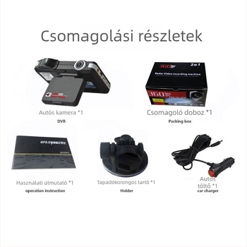 2 az 1-ben radar detektor és autós dash cam sebességméréssel
