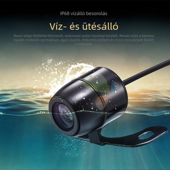 MT-55 Motorkerékpár Dash Cam elő- és hátsó 120° széles látószögű dupla kamera, 2MP, akár 64GB, 12–24V tápegység