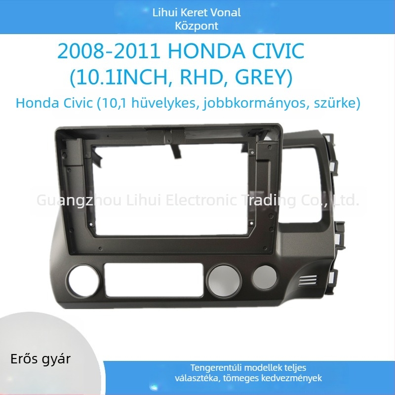 Honda Civic 2008-2011 10,1 hüvelykes Android központi vezérlőkeret és navigációs keret