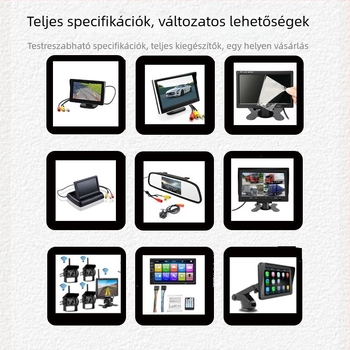 7 hüvelykes autós MP5 fejegység hátsó kamera képpel, Bluetooth, FM rádió, USB/SD lejátszás, 12–24V tápegység