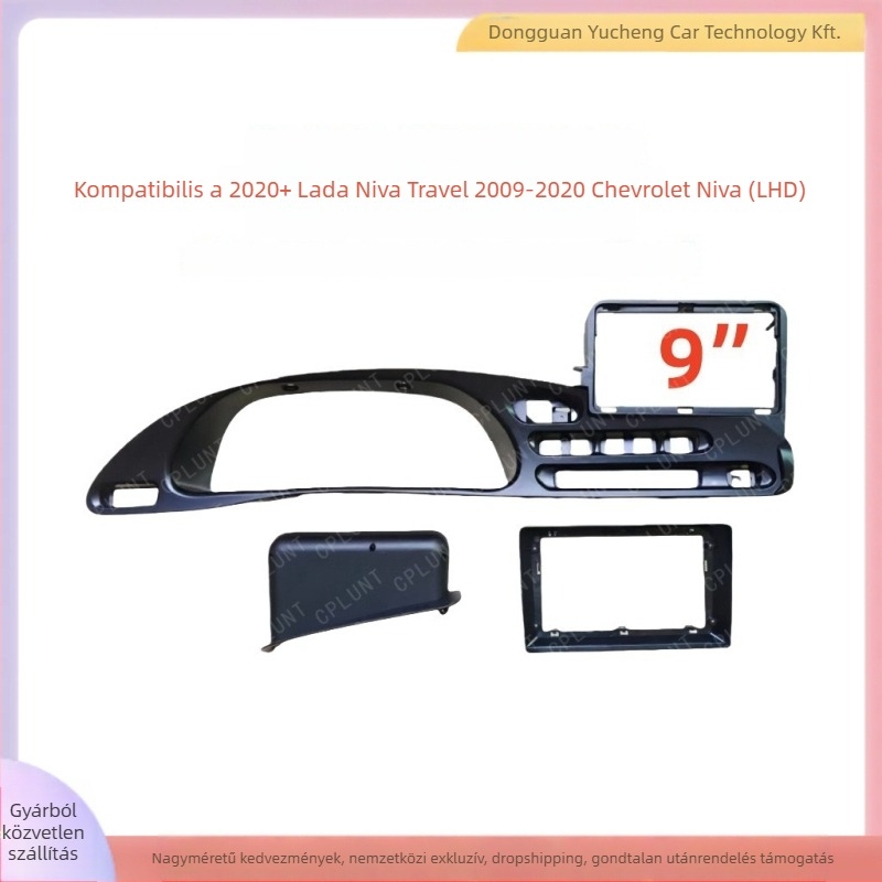 Autó középkonzolos Android navigációs keret Lada Niva Trave és Chevrolet Niva számára (2009-2020); Anyag ABS+PC; Súly 1 kg