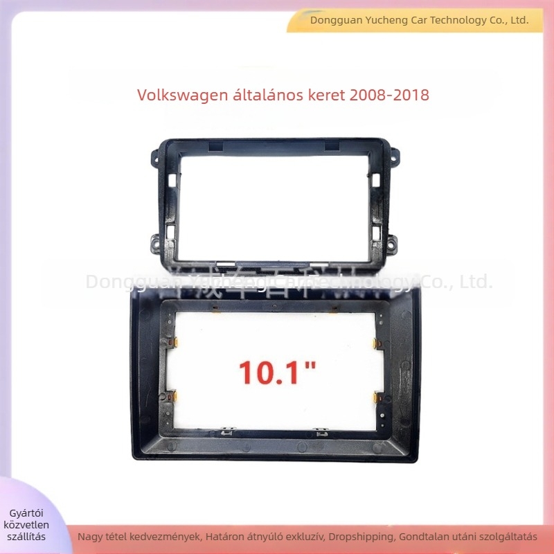 VW univerzális keret középkonzolos navigációs és DVD-panel (ABS+PC; kompatibilis a VW univerzális keretével; modellévek 2008–2018; súly 1 kg)