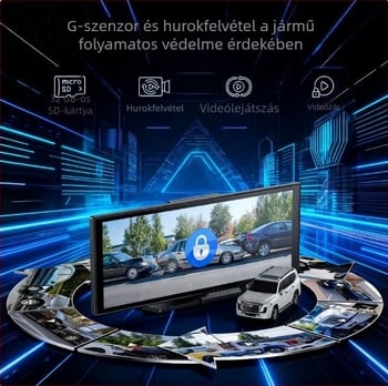 10,26 hüvelykes hordozható autós MP5 Bluetooth kijelző, vezeték nélküli CarPlay és Android navigációval