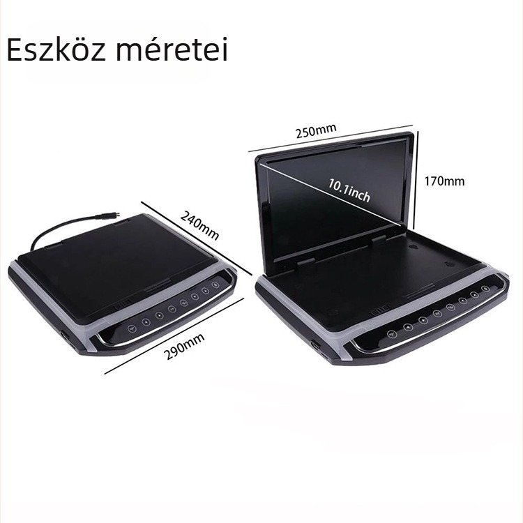 Autó plafon LCD kijelző 1018V/1018M, 1024x600 felbontás, AV bemenet