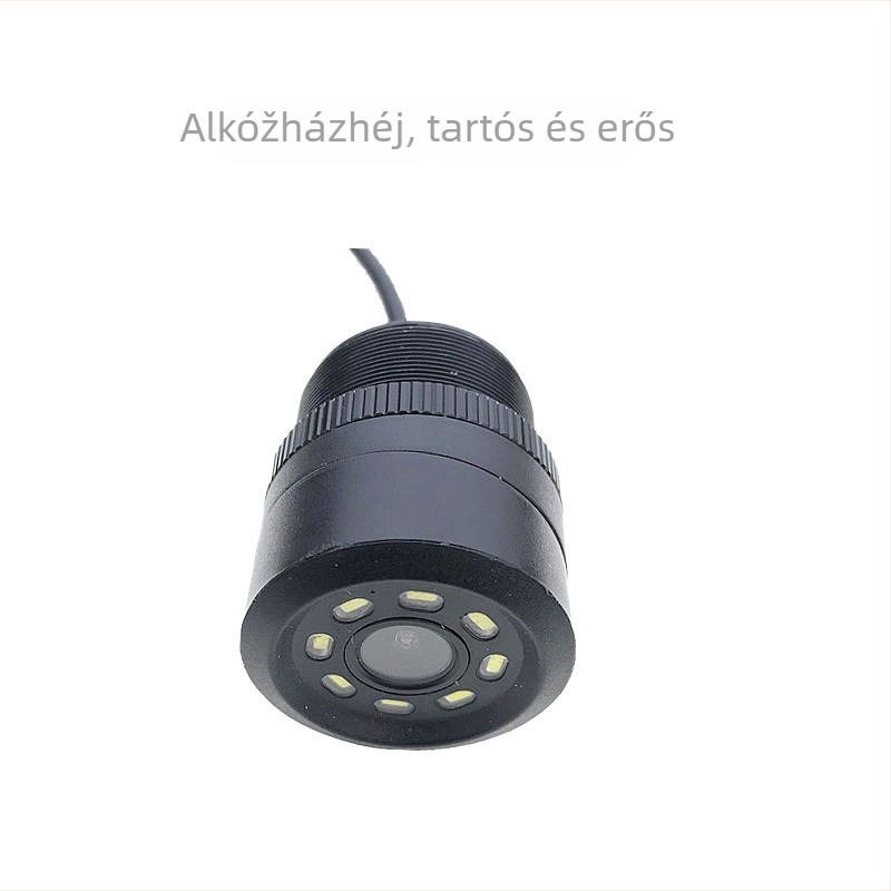Autó hátsó kamera 8 LED-del, 12V, 90° látószög, 688×582 felbontás, CVBS videó.