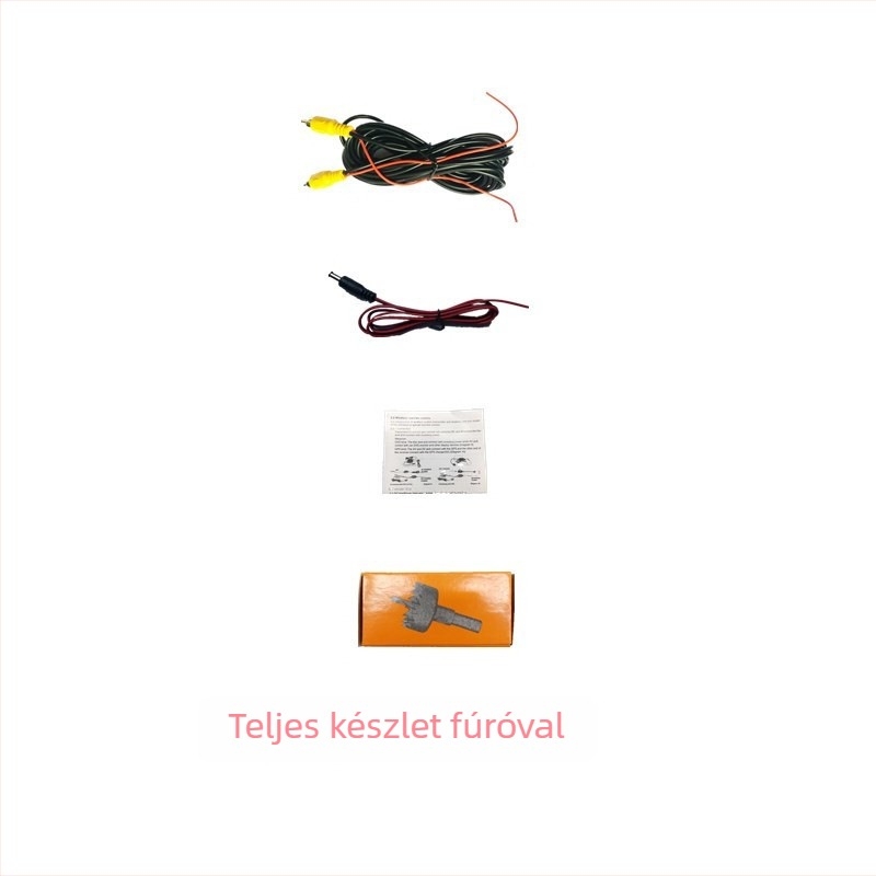 Autó hátsó kamera 8 LED-del, 12V, 90° látószög, 688×582 felbontás, CVBS videó.