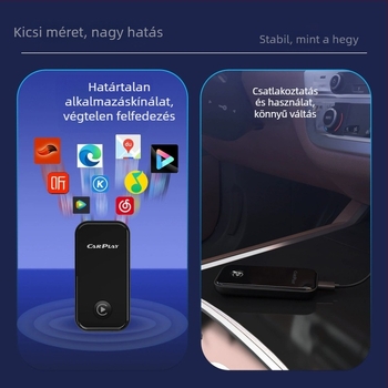 CP100 CarPlay/Android Auto vezeték nélküli adapter USB-C interfésszel (kétfunkciós)