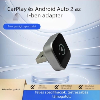 Kétfunkciós CarPlay konverterkészülék, vezetékes és vezeték nélküli CarPlay/Android Auto