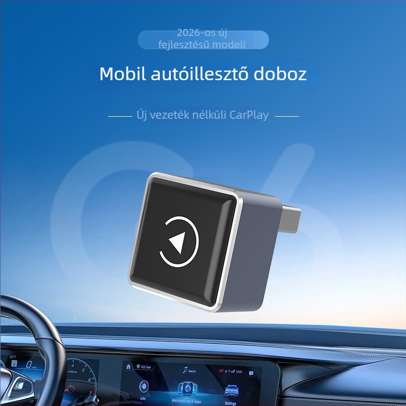 Vezeték nélküli CarPlay doboz Apple és Android számára, 2 az 1-ben összekapcsolás az intelligens autóval, USB interfész, duál‑magos processzor, az autó eredeti felbontása, modell G6