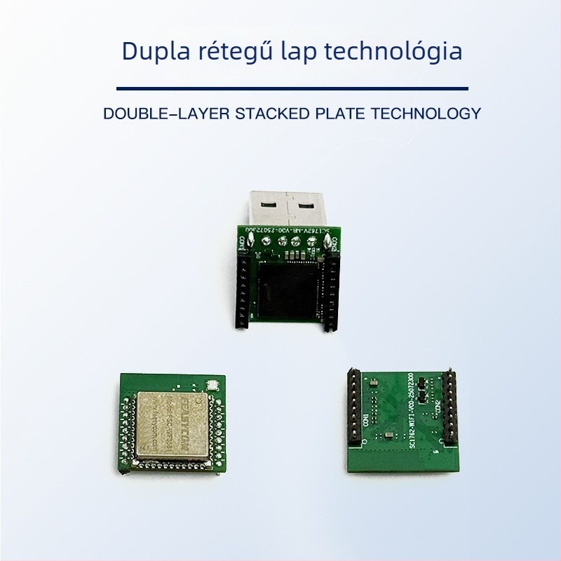 Drivekit CarPlay és Android Auto chip szoftver PCBA protokolldoboz, kábelről vezeték nélküli megoldás, 5V, 0,5W, tömeg 4, laminált PCB
