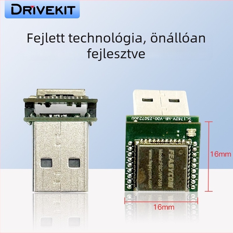 Drivekit CarPlay és Android Auto chip szoftver PCBA protokolldoboz, kábelről vezeték nélküli megoldás, 5V, 0,5W, tömeg 4, laminált PCB