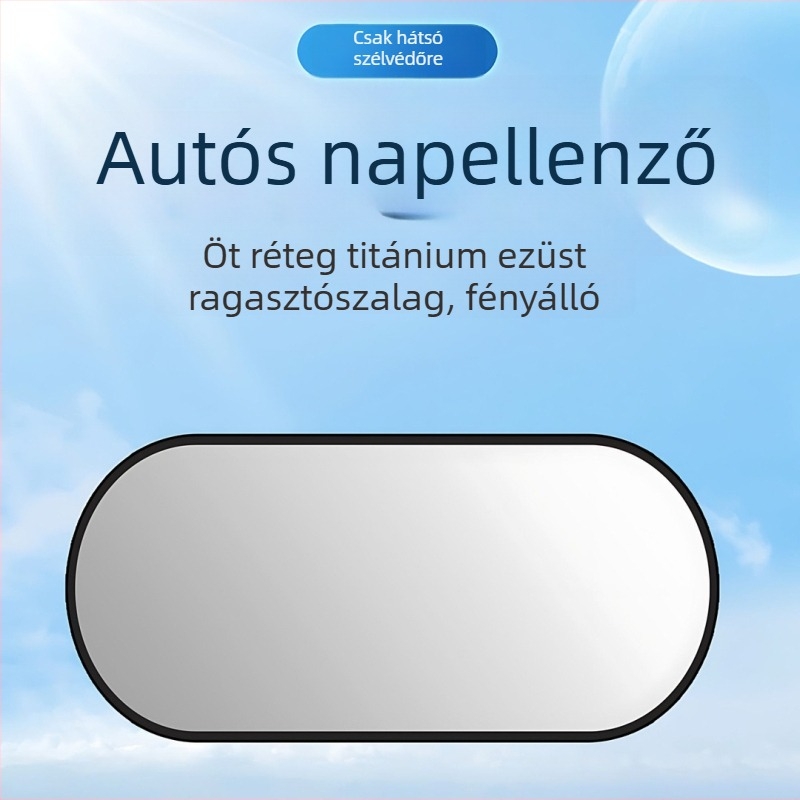 Autó hátsó ablakszárny árnyékoló - univerzális, szívókorongos rögzítés, minimalistikus stílus, logónyomtatás elérhető, testreszabás