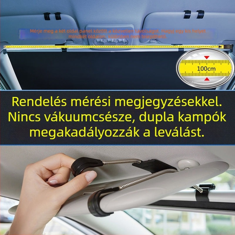 Autó első szélvédő árnyékoló alumíniumfóliából, teleszkópos szerelés, általános felhasználás Xinhui modellekhez