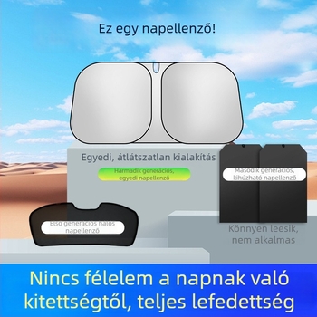 Autó első szélvédőjének hőszigetelő anyaga UV védelemmel, napsütés elleni árnyékoló autóhoz, teljes sötétítés, tükröződés elleni védelem