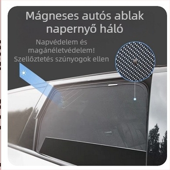 Hálós autóablak-árnyékoló mágneses rögzítéssel — univerzális oldalsó ablakárnyékoló és belső függöny a napfény és a hő elleni védelemhez