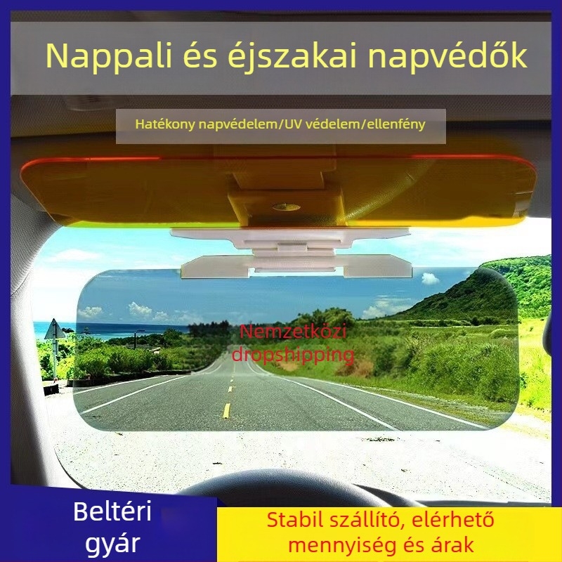 Autó napellenző, univerzális, beépített telepítés, nappal- és éjszakai anti-reflektív, minimalist stílus, PVC