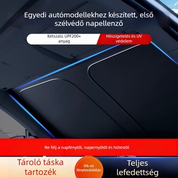 Autó előtti napsugárvédő árnyékoló – nyári napsütés elleni védelem és hőszigetelés, belső használatra