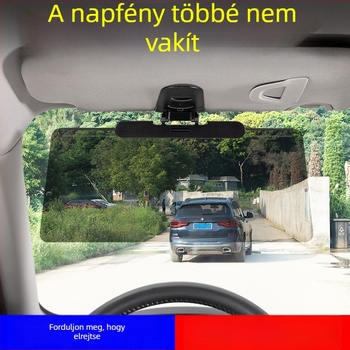 Pull-típusú ABS napellenző autóhoz, Snap-In szerelés, univerzális a szélvédőre, logó nyomtatás elérhető