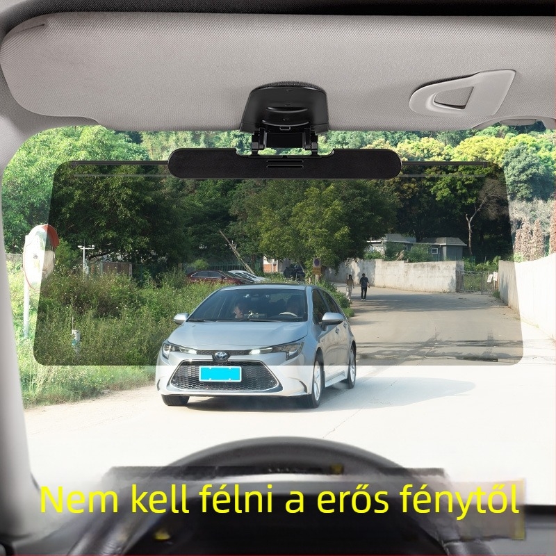 Pull-típusú ABS napellenző autóhoz, Snap-In szerelés, univerzális a szélvédőre, logó nyomtatás elérhető