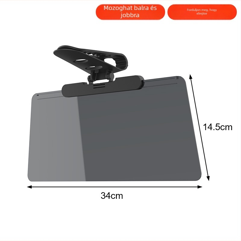 Pull-típusú ABS napellenző autóhoz, Snap-In szerelés, univerzális a szélvédőre, logó nyomtatás elérhető