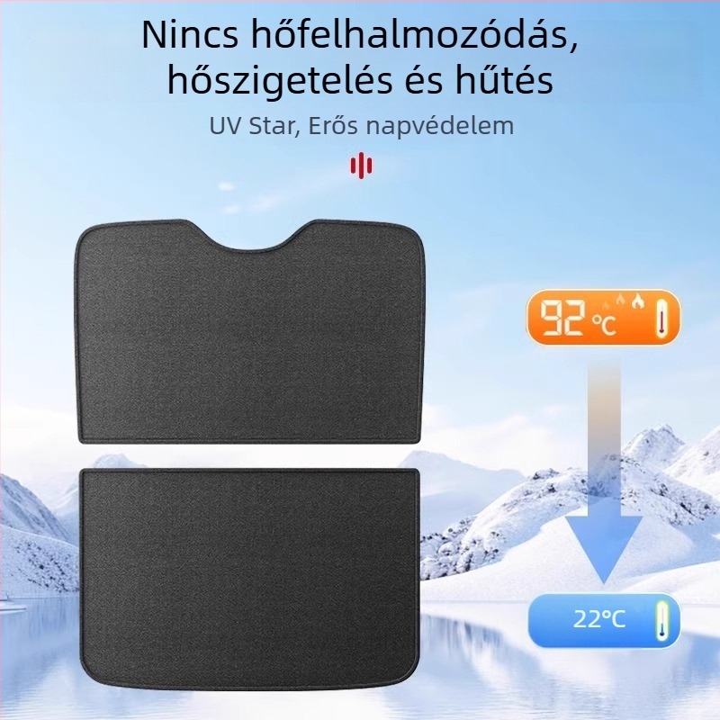 Xiaomi SU7 autó panoráma tető árnyékoló függöny – jégkristály anyag, snap-in telepítés, logó nyomtatás elérhető