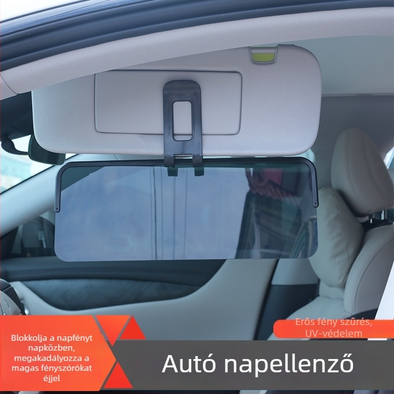 Autó belső napellenző az ablakra, nappali/éjszakai használat, anti‑reflektálódás, vákuumos rögzítés, univerzális, PVC