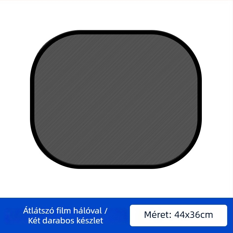 Nylon hálós autó napvédő, összecsukható, rögzítés szívófejű tartóval, oldalablakvédő