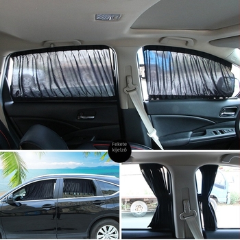 Autóárnyékoló függöny – pamut anyag, sínalapú telepítés, súly 350 g, logónyomtatás, testreszabható feldolgozás