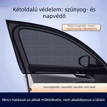 Autóba való szúnyogháló napvédő függöny, átlátszó típus, függő felszerelés, alumíniumfólia anyag