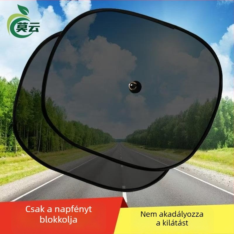 Hyun Nylon hálós autóablak árnyékoló szívófejes rögzítéssel — első ablak előtakaró, speciális autómodellekhez, logó nyomtatás, testreszabás