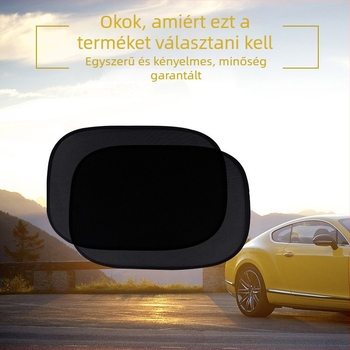 Nylon hálós autó oldalsó ablak árnyékoló szívókorongos rögzítéssel, hátsó ablakhoz, hőszigetelő panel