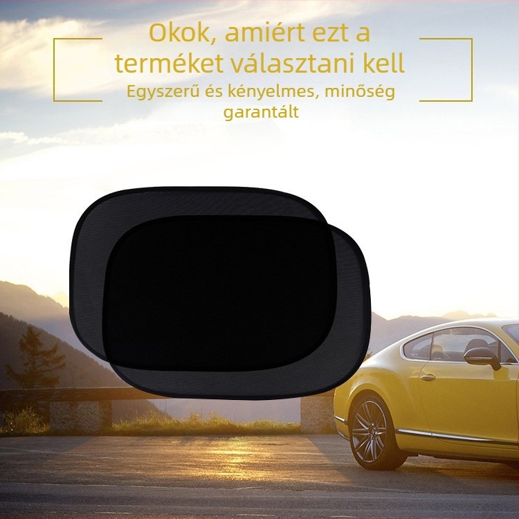 Nylon hálós autó oldalsó ablak árnyékoló szívókorongos rögzítéssel, hátsó ablakhoz, hőszigetelő panel