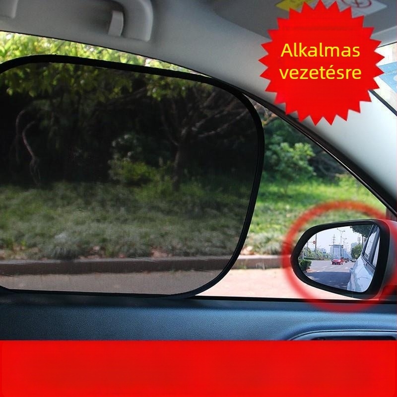 Nylon hálós autó oldalsó ablak árnyékoló szívókorongos rögzítéssel, hátsó ablakhoz, hőszigetelő panel