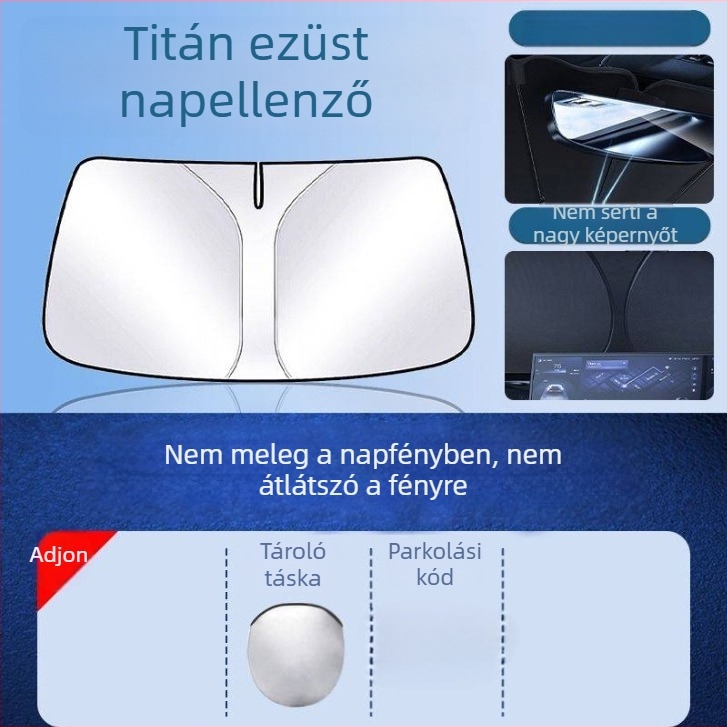 Autó napvédő és hőszigetelő előre üvegfedél esernyőfüggönyökkel oldalsó ablakokra; rajzfilmszerű stílus; logónyomtatás elérhető; termékkód: 9704h7685z4770; alkalmazható modellek: általános; telepítés: egyéb.