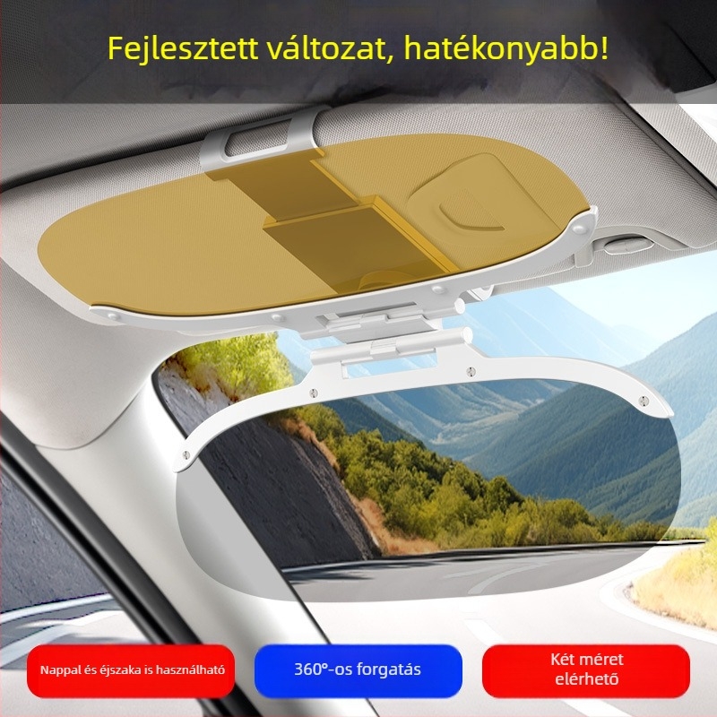 Autóklip-On Anti-Glare Napvédő Polarizált Lencsével, Műanyag, Gradiens Mintázat