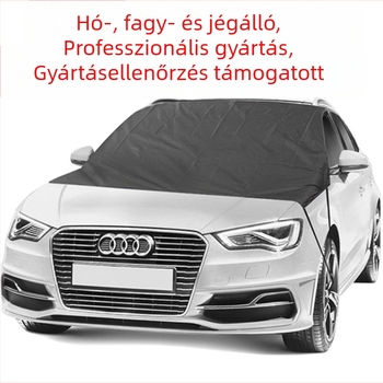 Xin Qiang autó napvédő függöny elülső részhez, dupla gyűrűvel, hőszigetelés, 190T nylon ezüst szalaggal, teleszkópos rögzítés, logó nyomtatás, testreszabható