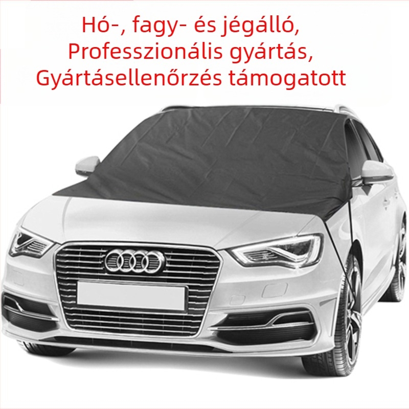 Xin Qiang autó napvédő függöny elülső részhez, dupla gyűrűvel, hőszigetelés, 190T nylon ezüst szalaggal, teleszkópos rögzítés, logó nyomtatás, testreszabható