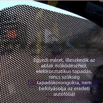 Autó belső oldalsó ablakának napvédő árnyékolója, elektrosztatikus tapadással, napvédő panelek, 2 darab