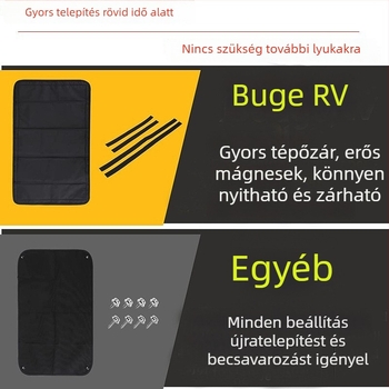 Mágneses autós és lakókocsi napvédő Velcro az ablakhoz