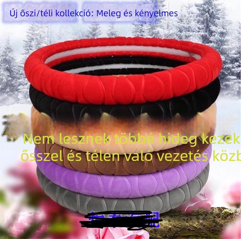 So Comfortable kormánykerékvédő, téli béléses, minimalist stílus, mesterséges plüss, univerzális illeszkedés
