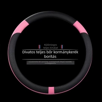 Autó kormánykerék védőfedél műbőrből, univerzális felszerelés, minden évszakra, kompatibilis minden autómárkával