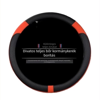 Autó kormánykerék védőfedél műbőrből, univerzális felszerelés, minden évszakra, kompatibilis minden autómárkával
